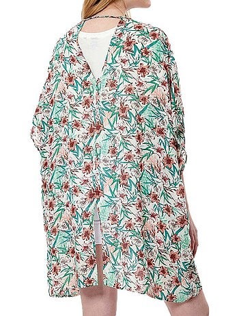 Kimono Floral Branco Feminino Kaporal Growe