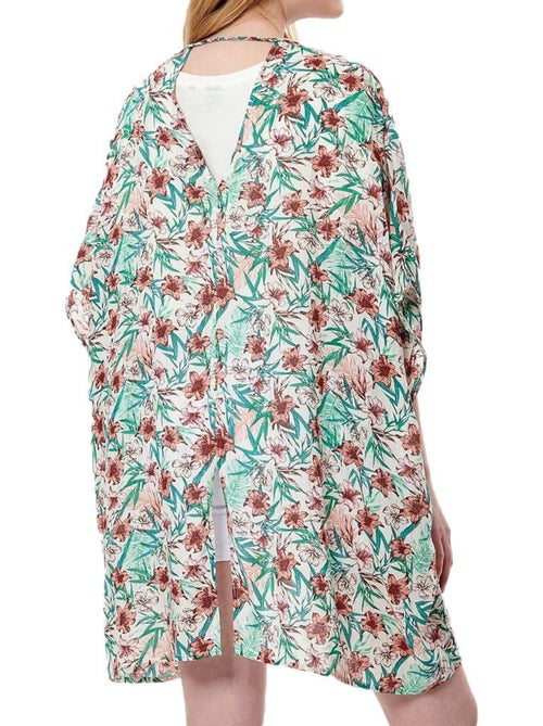Kimono Floral Branco Feminino Kaporal Growe - Kiabi Kimono Floral Branco Feminino Kaporal Growe - Kiabi