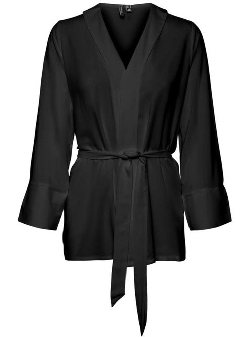 Kimono Preto Feminino Vero Moda Measy - Kiabi