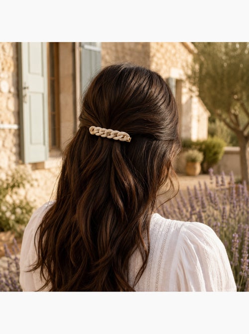 Kit com 2 ganchos de cabelo com elos largos - Kiabi
