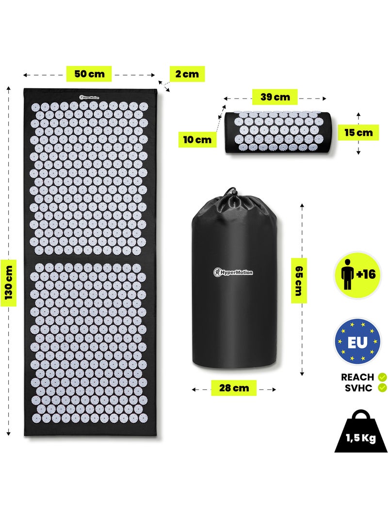 Kit de acupressão xl hypermotion para relaxamento e recuperação muscular Preto - Kiabi