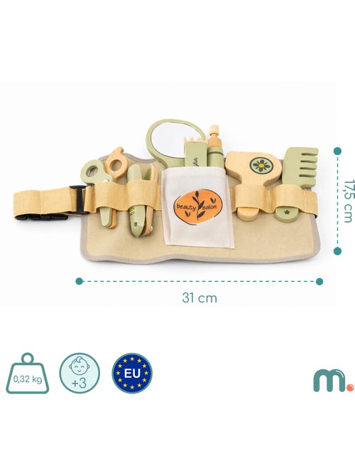 Kit de cabeleireiro em madeira mamabrum com 8 acessórios - Kiabi