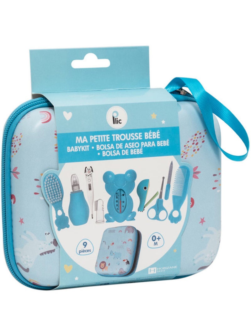 Kit de cuidados para bebé com 9 peças e acessórios de higiene Azul - Kiabi