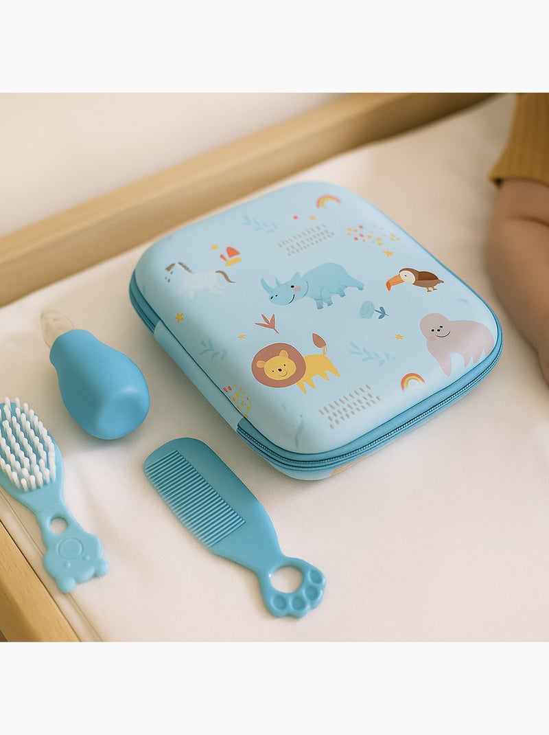 Kit de cuidados para bebé com 9 peças e acessórios de higiene Azul - Kiabi