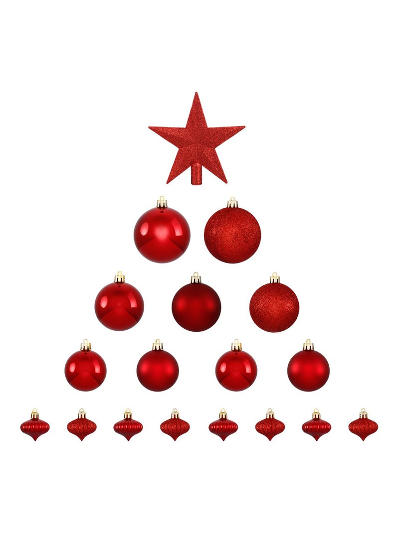 Kit de decoração para árvore de natal Vermelho - Kiabi