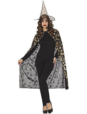 Kit de Fantasia de Bruxa: Chapéu e Capa 110 cm