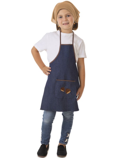 Kit de Fantasia de Vendedor de Castanhas (Jeans): Avental e Lenço - Kiabi