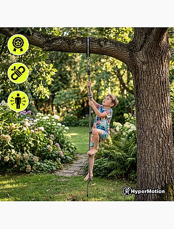 Kit de ginástica 6 em 1 hypermotion com escada, baloiço, trapézio e corda de escalada
