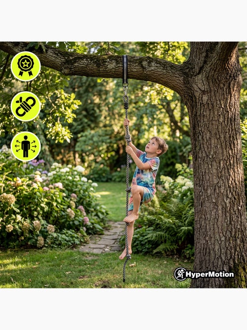Kit de ginástica 6 em 1 hypermotion com escada, baloiço, trapézio e corda de escalada - Kiabi