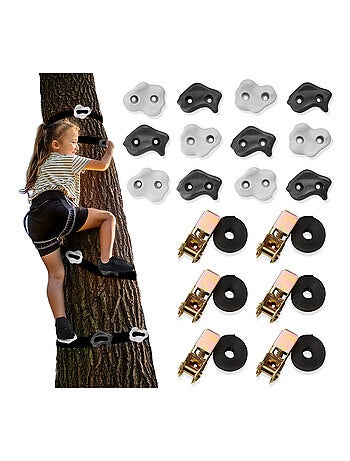 Kit hypermotion para escalada em árvores com 18 peças e pegas de escalada