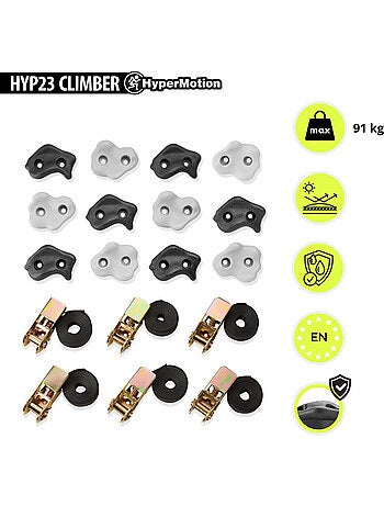 Kit hypermotion para escalada em árvores com 18 peças e pegas de escalada