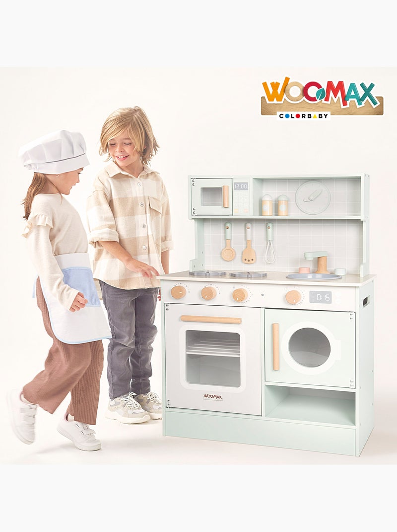 Kitchenette de madeira c/elementos interativos e acessórios WOOMAX N/D - Kiabi