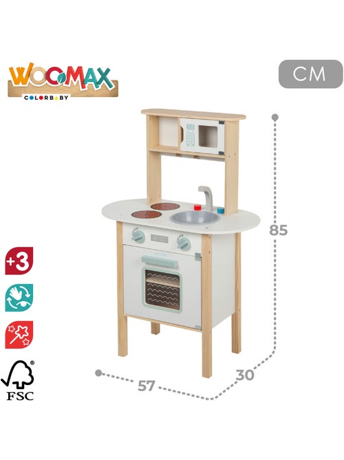 Kitchenette em madeira c/utensílios WOOMAX - Kiabi