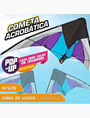 Kite pop-up de acrobacias roxo e branco cb toys