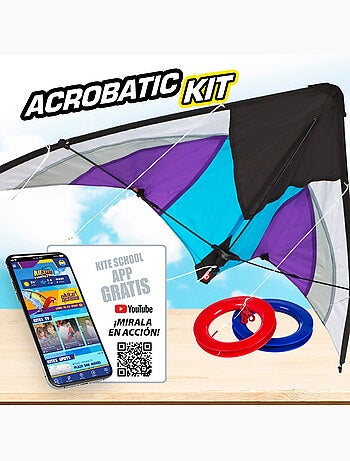 Kite pop-up de acrobacias roxo e branco cb toys