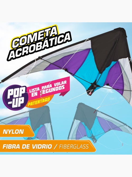 Kite pop-up de acrobacias roxo e branco cb toys - Kiabi