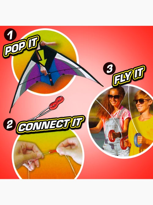 Kite pop-up de acrobacias roxo e branco cb toys - Kiabi