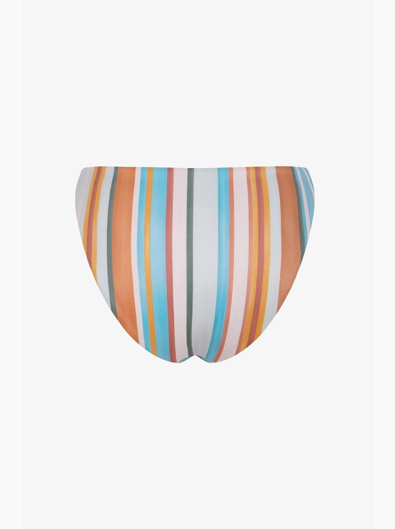 Kourtney minimal biquíni tanga de cintura média às riscas penti Branco Azul - Kiabi