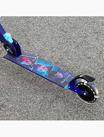 Kpop demon hunters patinete dobrável com 2 rodas e luzes