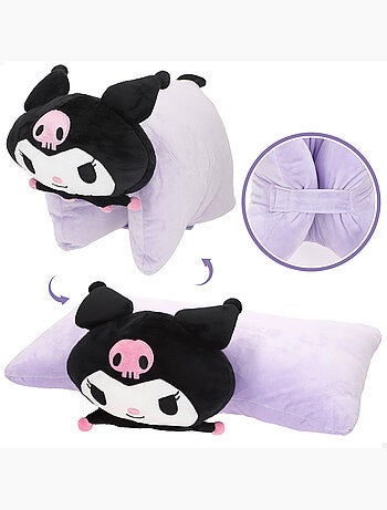 Kuromi almofada cushion 2 em 1 almofada de pelúcia macia e aveludada