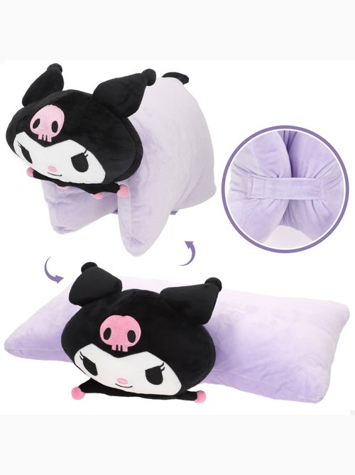 Kuromi almofada cushion 2 em 1 almofada de pelúcia macia e aveludada - Kiabi Kuromi almofada cushion 2 em 1 almofada de pelúcia macia e aveludada - Kiabi