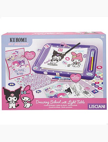 Kuromi mesa de desenho com luz e acessórios +3 anos