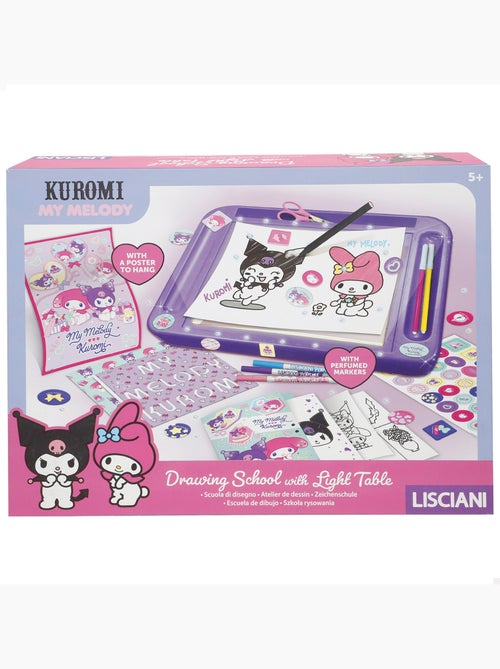 Kuromi mesa de desenho com luz e acessórios +3 anos - Kiabi