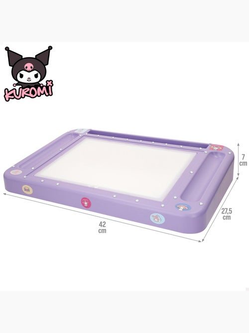 Kuromi mesa de desenho com luz e acessórios +3 anos - Kiabi