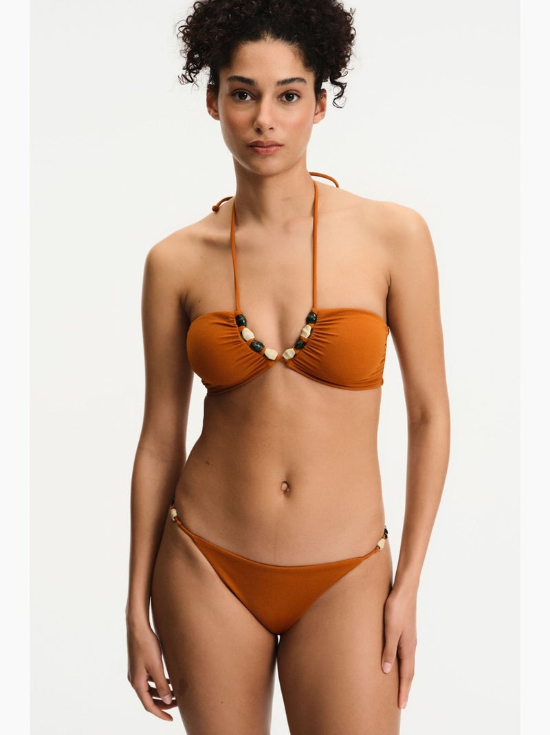 Kya top de biquíni bandeau penti Greige - Kiabi