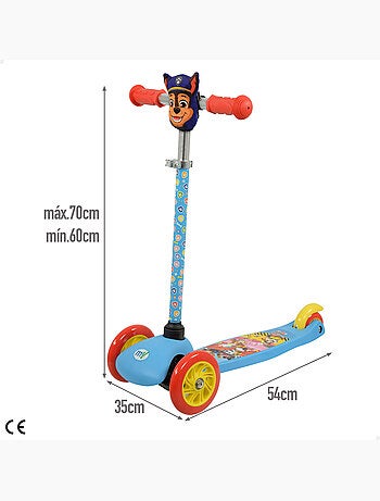 La patrulla canina trotinete de 3 rodas para crianças com bolso frontal chase