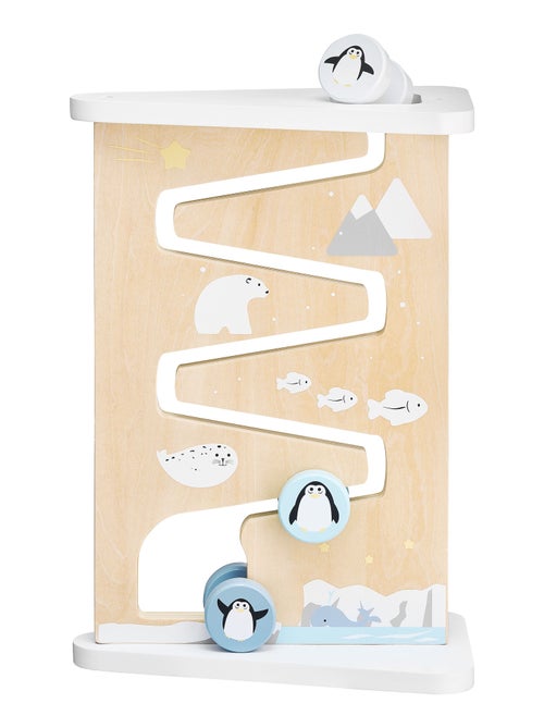 Labirinto deslizante de madeira "polo & pinguins" – brinquedo educativo de dupla face - Kiabi