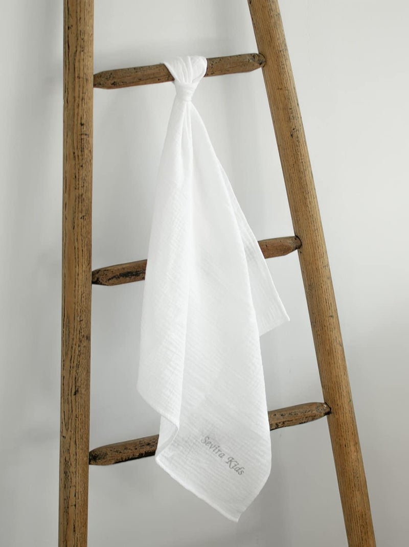 Lange de bebê em gaze de algodão | sevira kids Branco - Kiabi