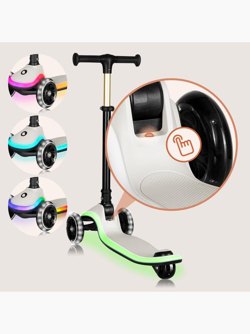 Language Patinete infantil LIONELO Mey com capacete – 3 rodas com luzes – altura ajustável - Kiabi