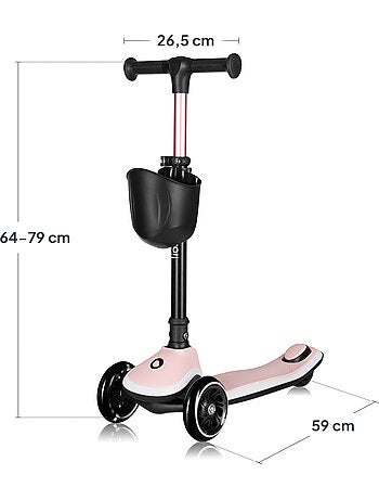 Language Patinete infantil LIONELO Mey com capacete – 3 rodas com luzes – altura ajustável