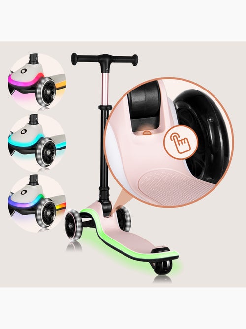 Language Patinete infantil LIONELO Mey com capacete – 3 rodas com luzes – altura ajustável - Kiabi