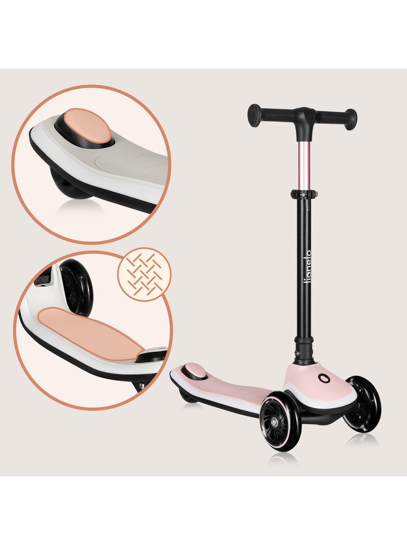 Language Patinete infantil LIONELO Mey com capacete – 3 rodas com luzes – altura ajustável Rosa - Kiabi