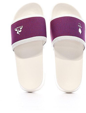 Le coq sportif slide homem - chinelos brancos/azuis/vermelhos