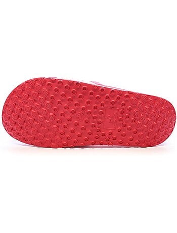 Le Coq Sportif Slide Wording Chinelos Rosa e Branco para Mulher
