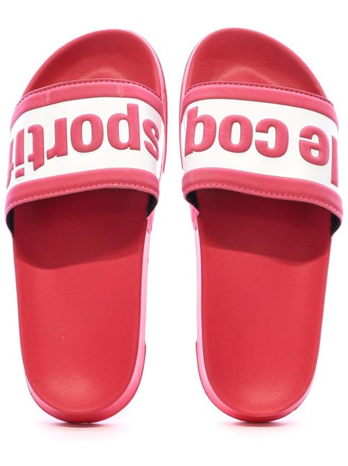 Le Coq Sportif Slide Wording Chinelos Rosa e Branco para Mulher - Kiabi Le Coq Sportif Slide Wording Chinelos Rosa e Branco para Mulher - Kiabi