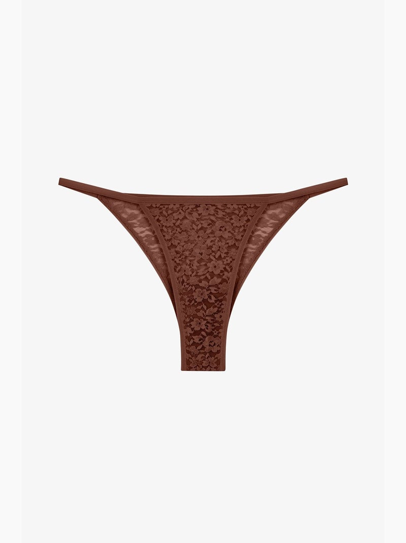 Leaf cueca brasileira em renda penti Vermelho - Kiabi