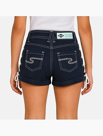 Lee Cooper - Calção de ganga menina com detalhe entrançado