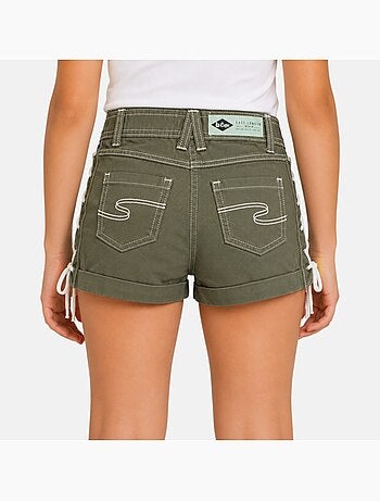 Lee Cooper - Calção de ganga menina com detalhe entrançado