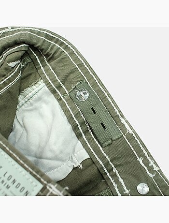 Lee Cooper - Calção de ganga menina com detalhe entrançado