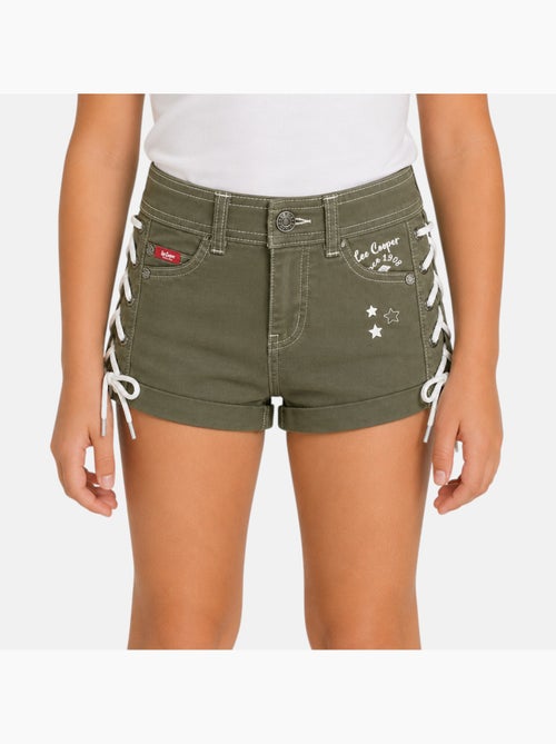 Lee Cooper - Calção de ganga menina com detalhe entrançado - Kiabi