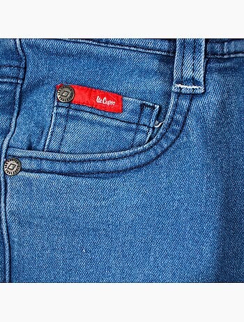 Lee cooper - calças de ganga de corte largo, cintura alta com botões