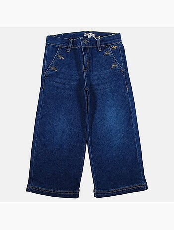 Lee cooper - calças de ganga de corte largo, cintura alta com botões