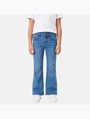 Lee cooper - calças de ganga de corte largo, cintura alta com botões