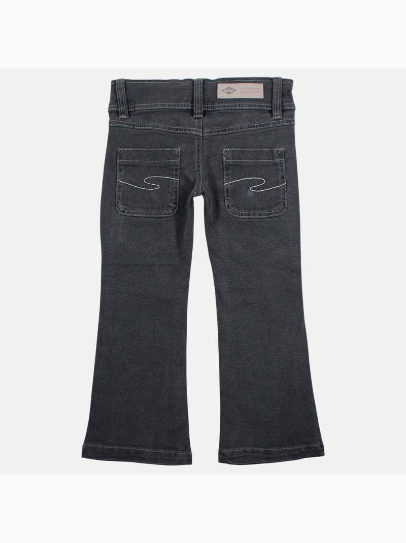 Lee cooper - calças de ganga de corte largo, cintura alta com botões Cinza - Kiabi
