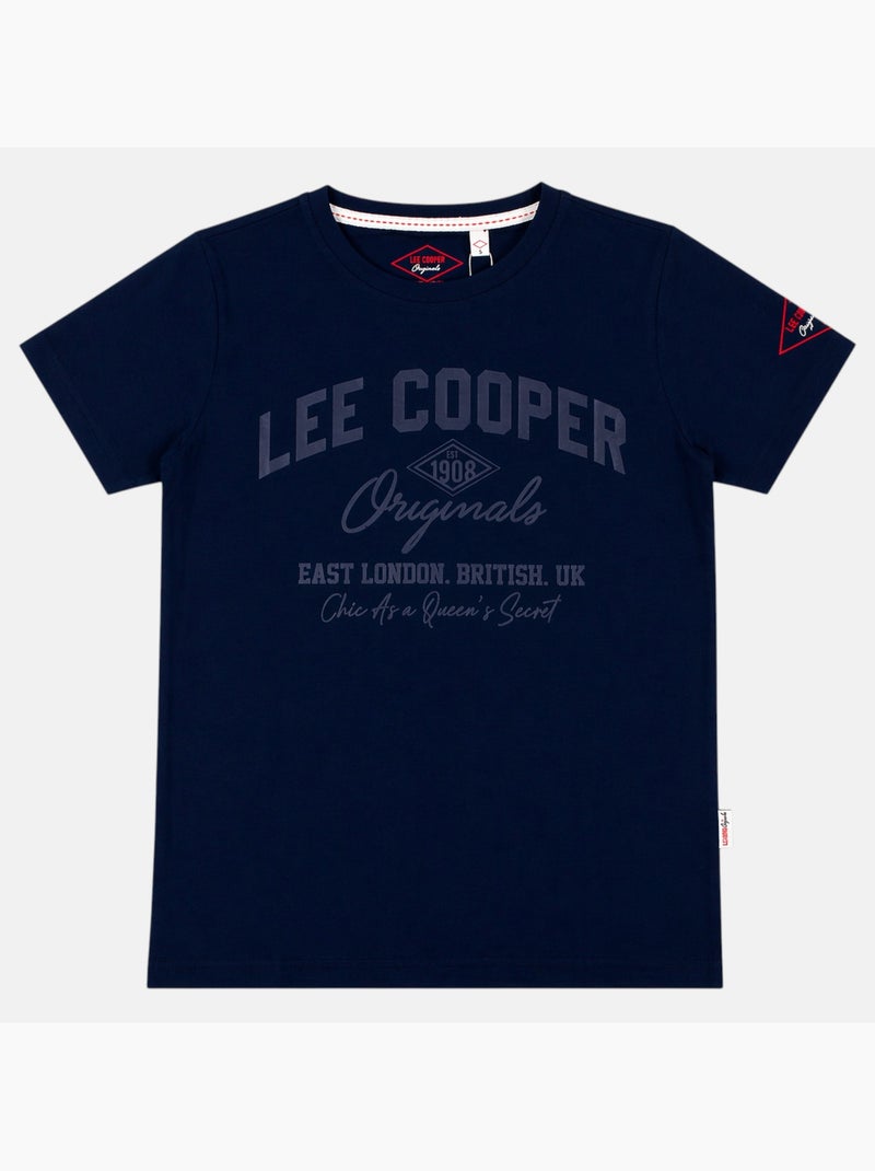 Lee Cooper - Camiseta masculina LEE COOPER de manga curta Azul-marinho - Kiabi
