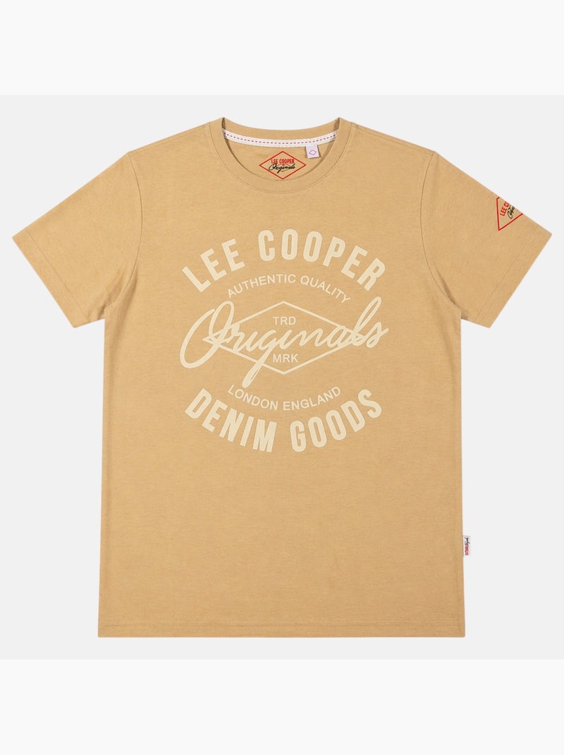 Lee Cooper - Camiseta masculina LEE COOPER de manga curta Bege - Kiabi